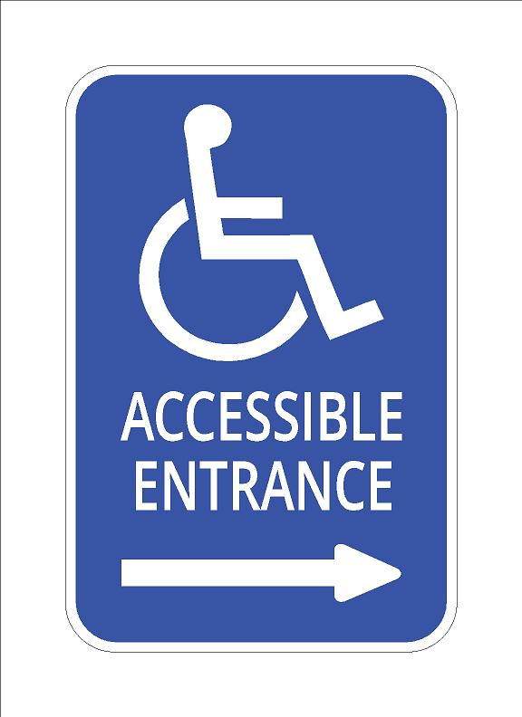 G-65R Handicap Accessible Entrance  Right Arrow