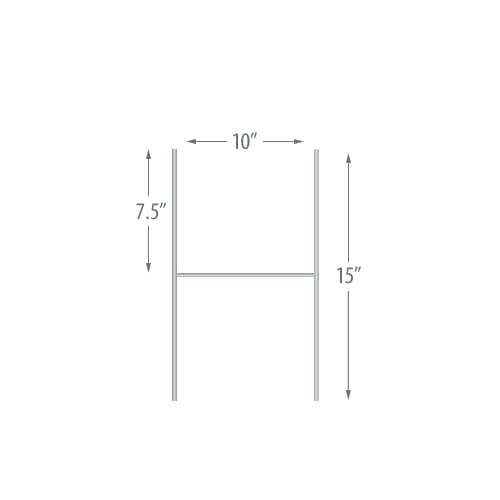 15"Hx10"W Steel Step Stake