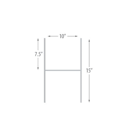 15"Hx10"W Steel Step Stake