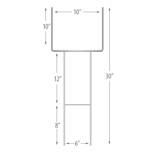 30"Hx10"W HEAVY DUTY Steel Step Stake